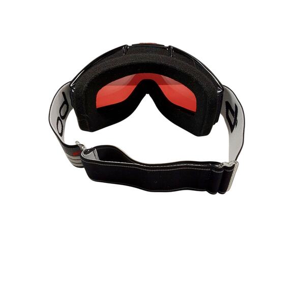 Bolle Ski Snowboard Goggles Red Lens Black Band Adjustable With Bag NO SCRATCHES - Picture 3 of 5